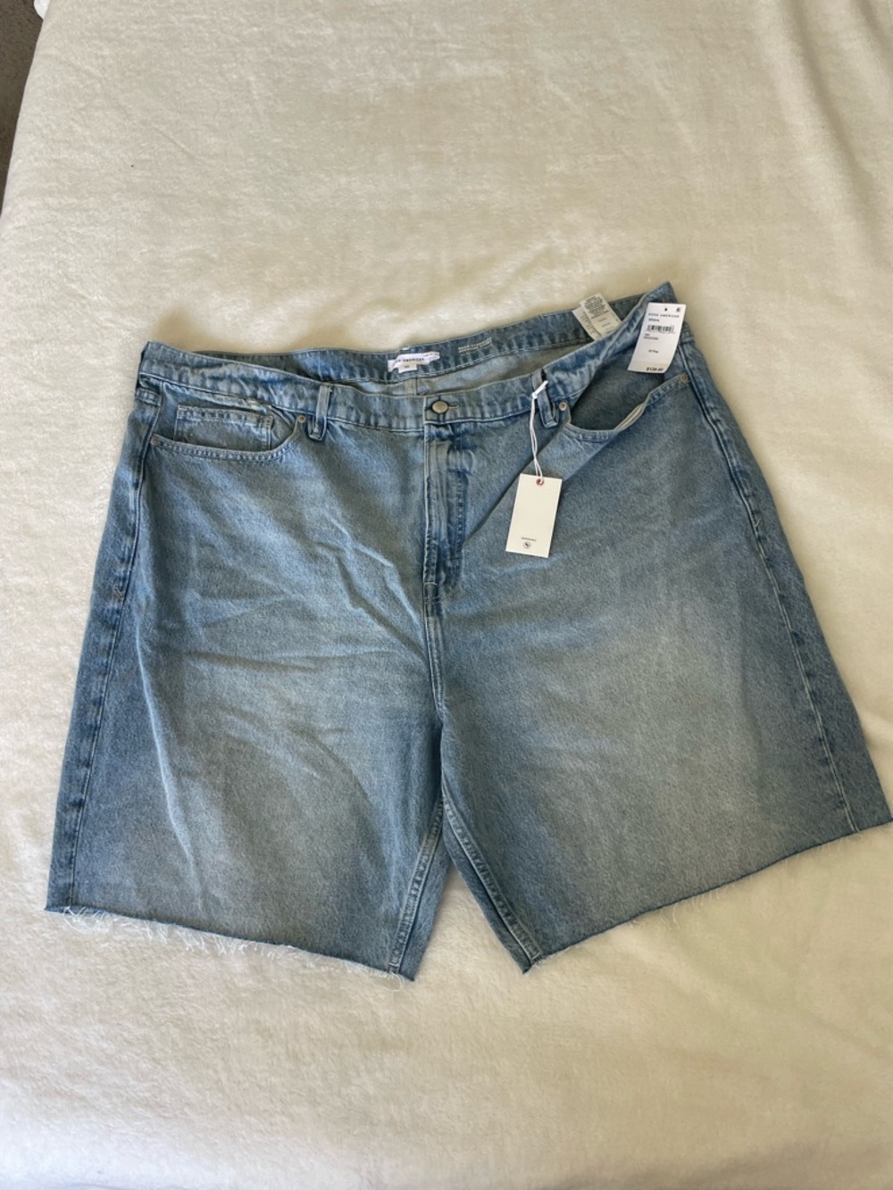 Good American Light Blue Good Standard Bermuda Shorts